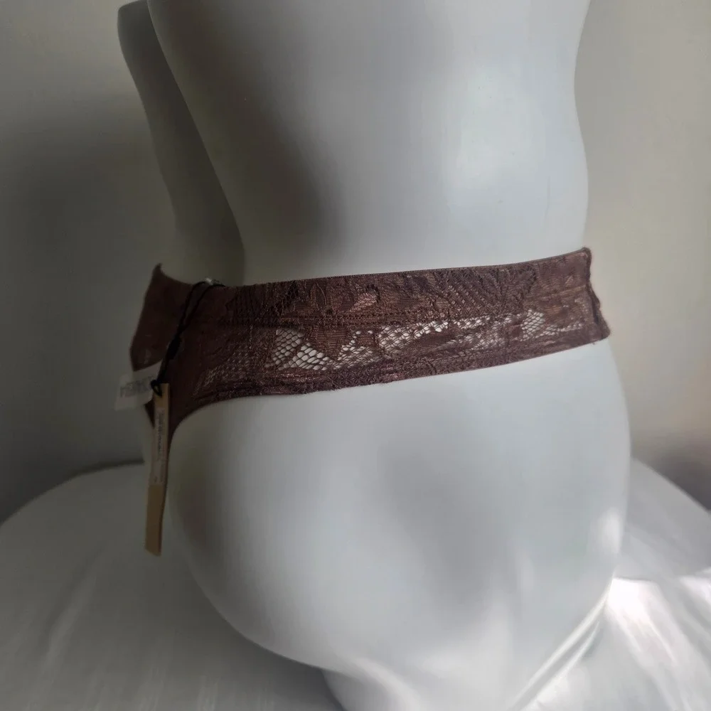 Cosabella Italian Men's Floral Lace G-String Brown UNO Designer Underwear S